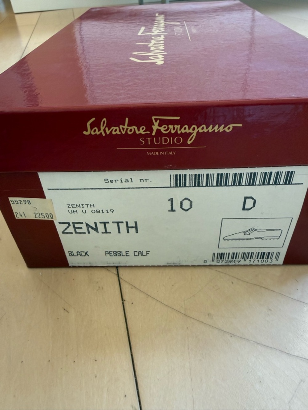 Salvatore Ferragamo Black Pebble Calf Leather Shoes - Men's size 10 D - Picture 6 of 6